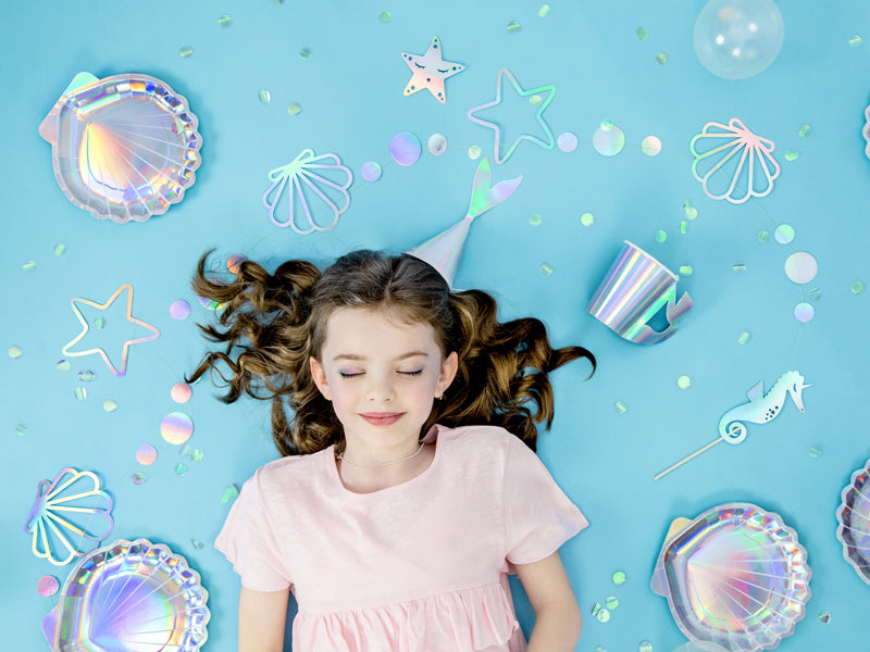 Party Deco - קישוט עוגה Mermaid, iridescent, 24.5cm: 1pkt/3pc. - תמונה 4