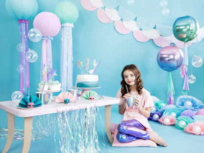 Party Deco - קישוט עוגה Mermaid, iridescent, 24.5cm: 1pkt/3pc. - תמונה 6