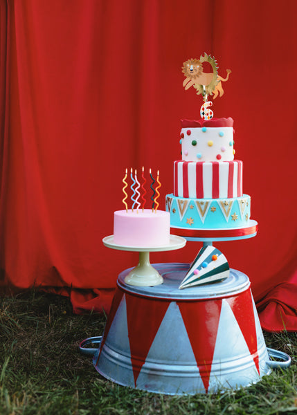 Party Deco - Lion Cake Topper, 16 x 16 cm, mix - תמונה 2