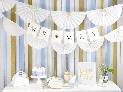 Party Deco - Crepe streamer, 5cm/10m, gold: 1pkt/4pc. - תמונה 3