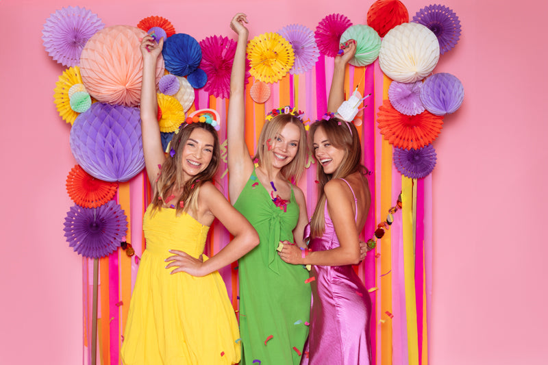 Party Deco - Crepe Paper 5cm/10m, set of 6 pcs., summer colors mix: 1pkt/6pc. - תמונה 3