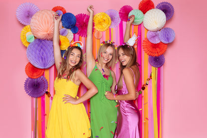 Party Deco - Crepe Paper 5cm/10m, set of 6 pcs., summer colors mix: 1pkt/6pc. - תמונה 3