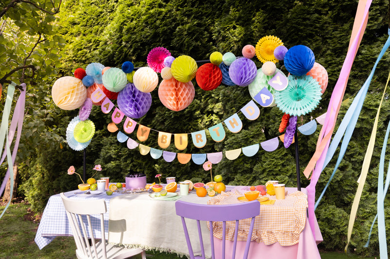 Party Deco - Crepe Paper 5cm/10m, set of 6 pcs., pastel rainbow mix: 1pkt/6pc. - תמונה 2