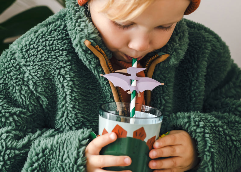 Party Deco - Straws Pterodactyl, 19.5 cm, mix: 1pkt/6pc. - תמונה 2