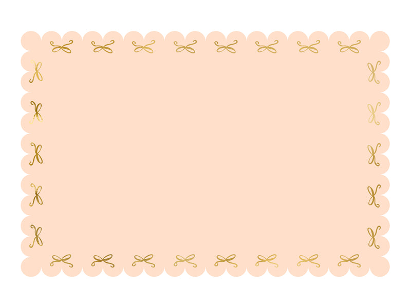 Party Deco - Paper מפת שולחן Bows, pink, 180 x 120 cm