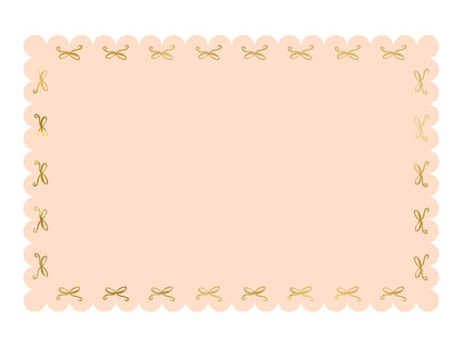Party Deco - Paper מפת שולחן Bows, pink, 180 x 120 cm