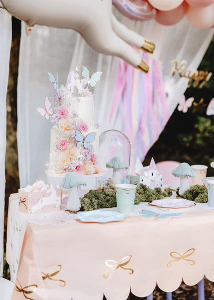Party Deco - Paper מפת שולחן Bows, pink, 180 x 120 cm - תמונה 3