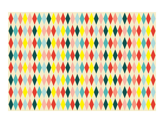 Party Deco - Paper מפת שולחן Diamonds, mix, 180 x 120 cm