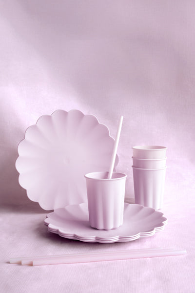 Party Deco - Disposable מפת שולחן 180x120 cm, light purple - תמונה 3