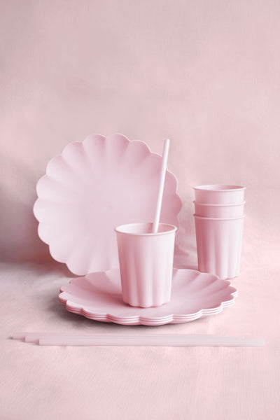 Party Deco - Disposable מפת שולחן 180x120 cm, light pink - תמונה 3