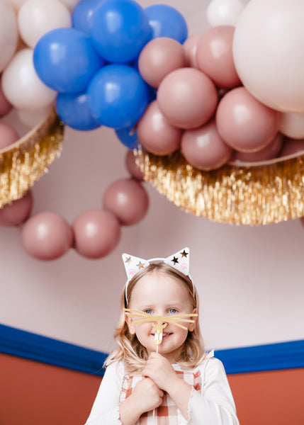 Party Deco - קשת ראש and Mustache Set with Stickers: 1pkt/5pc. - תמונה 3