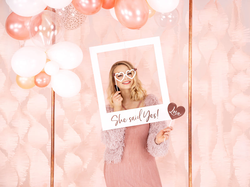 Party Deco - מסגרת סלפי She said yes, rose gold, 50x59.5cm - תמונה 4