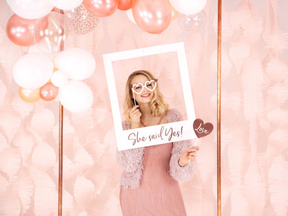 Party Deco - מסגרת סלפי She said yes, rose gold, 50x59.5cm - תמונה 4