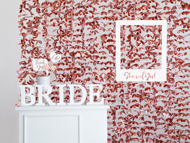 Party Deco - מסגרת סלפי She said yes, rose gold, 50x59.5cm - תמונה 6