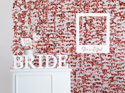 Party Deco - מסגרת סלפי She said yes, rose gold, 50x59.5cm - תמונה 6