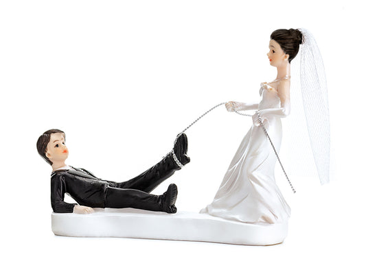 Party Deco - פסלון Newly- weds with a rope, 13cm