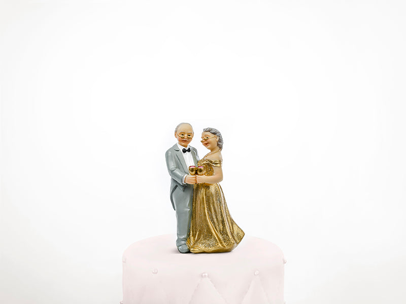 Party Deco - פסלון Gold Anniversary, 12cm - תמונה 3