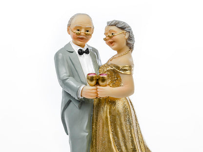 Party Deco - פסלון Gold Anniversary, 12cm - תמונה 4