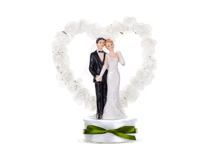Party Deco - קישוט עוגה Newly-weds, white, 16cm