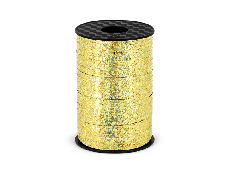 Party Deco - Plastic ribbon, gold, 5mm/225m