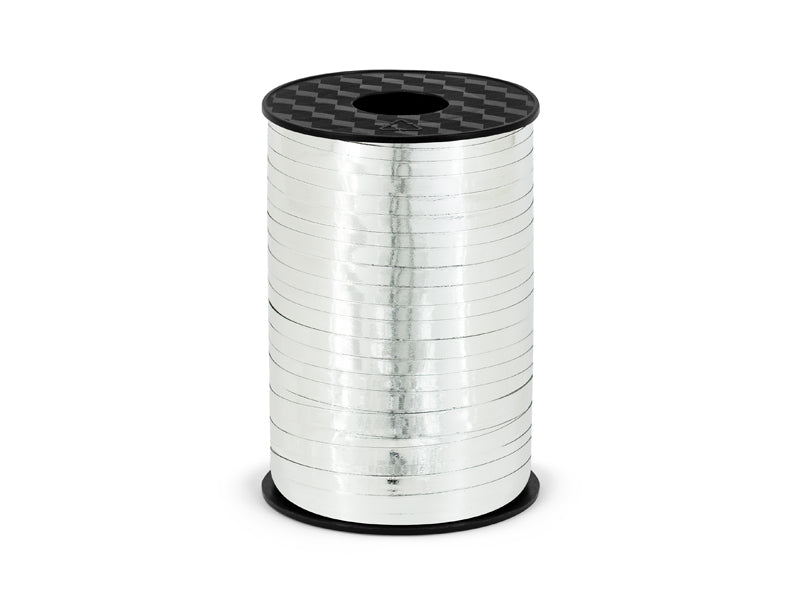Party Deco - Plastic ribbon, silver, 5mm/225m