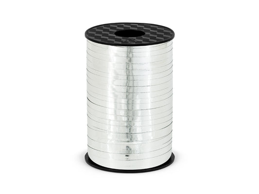 Party Deco - Plastic ribbon, silver, 5mm/225m