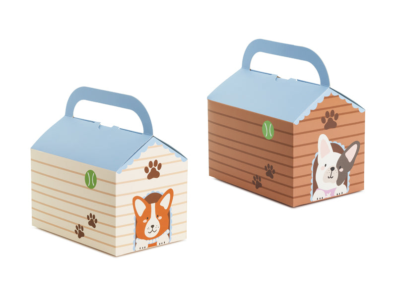 Party Deco - קופסאות עוגה מעוטרות Doghouse: 1pkt/6pc.