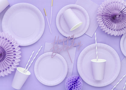 Party Deco - Decorative Rosettes, Lavender, 20- 30cm: 1pkt/3pc. - תמונה 2