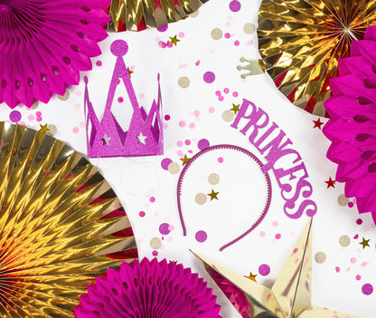 Party Deco - Decorative Rosettes, Dark Pink, 20-30cm: 1pkt/3pc. - תמונה 5
