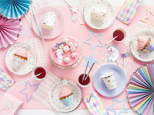 Party Deco - Decorative Rosettes Unicorn, mix: 1pkt/3pc. - תמונה 2