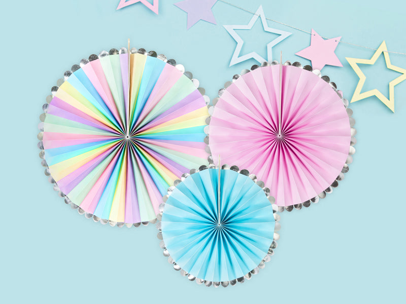 Party Deco - Decorative Rosettes Unicorn, mix: 1pkt/3pc. - תמונה 4