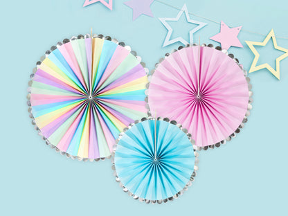 Party Deco - Decorative Rosettes Unicorn, mix: 1pkt/3pc. - תמונה 4