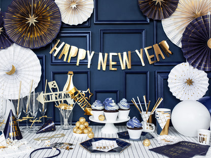 Party Deco - Decorative Rosettes, navy- blue: 1pkt/4pc. - תמונה 6