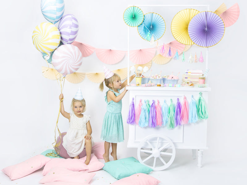 Party Deco - Decorative Rosettes Yummy, mint: 1pkt/3pc. - תמונה 4