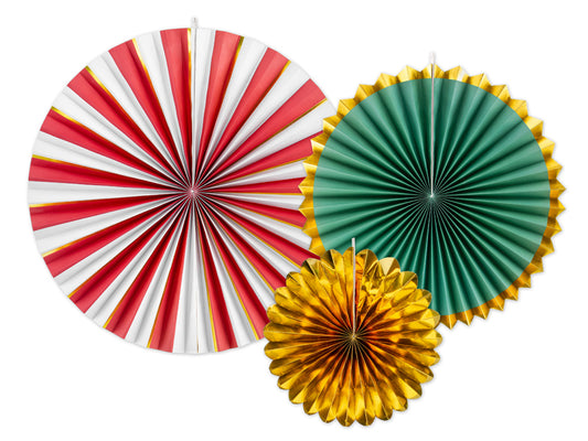Party Deco - Decorative Rosettes, mix, 26- 43 cm: 1pkt/3pc.