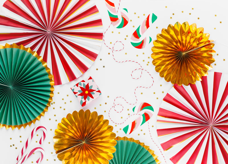 Party Deco - Decorative Rosettes, mix, 26- 43 cm: 1pkt/3pc. - תמונה 2