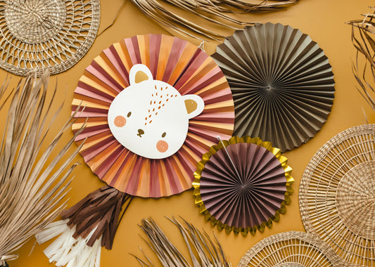 Party Deco - Decorative Rosettes Leo, mix, 26-43 cm: 1pkt/3pc. - תמונה 2