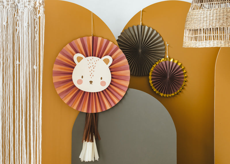 Party Deco - Decorative Rosettes Leo, mix, 26-43 cm: 1pkt/3pc. - תמונה 3