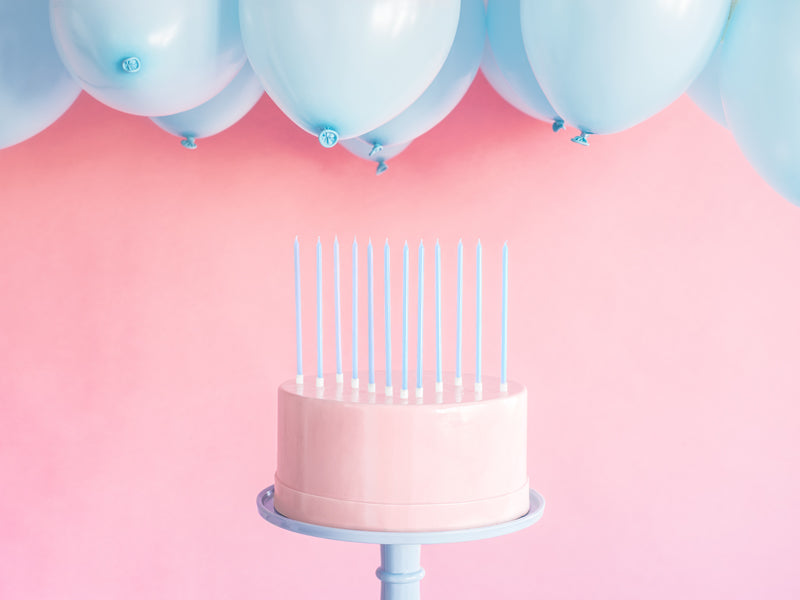 Party Deco - נרות יום הולדת light blue, 14cm: 1pkt/12pc. - תמונה 2