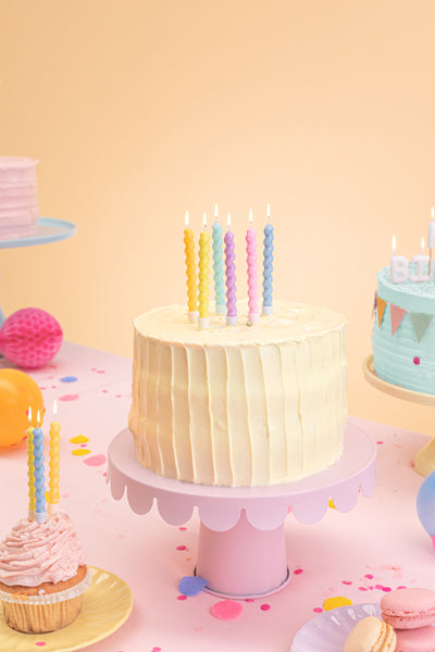 Party Deco - נרות יום הולדת curl, 8.5 cm, mix: 1pkt/6pc. - תמונה 2