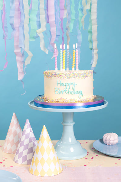 Party Deco - נרות יום הולדת curl, 8.5 cm, mix: 1pkt/6pc. - תמונה 5