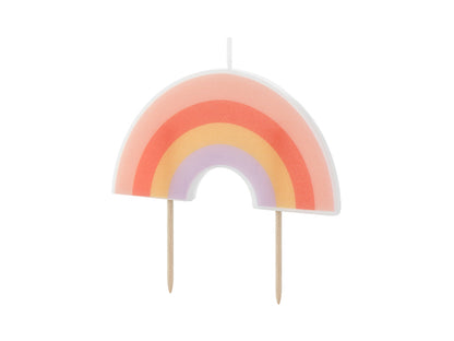 Party Deco - Birthday candle Rainbow, 4.5 cm, mix