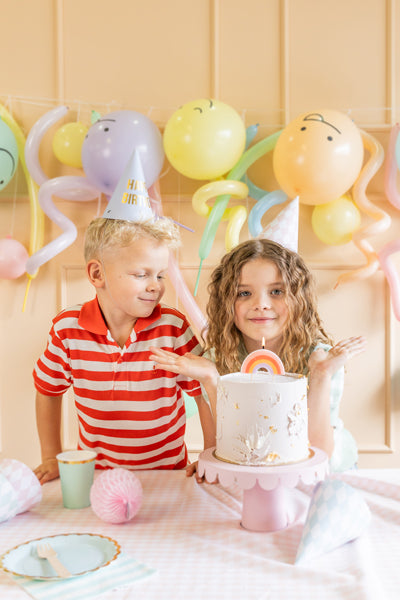 Party Deco - Birthday candle Rainbow, 4.5 cm, mix - תמונה 3