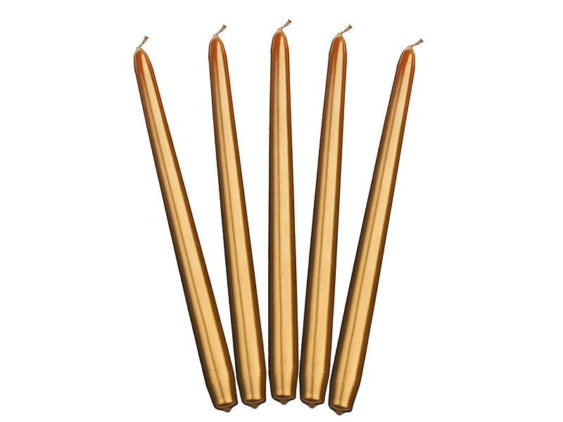 Party Deco - נרות ארוכים metallic, gold, 29cm