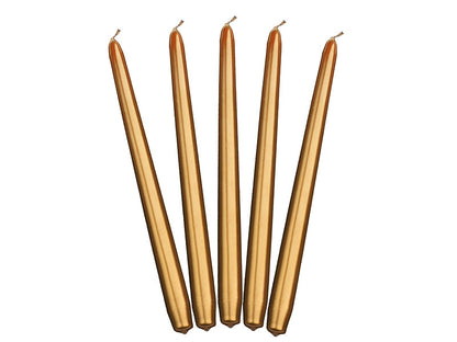 Party Deco - נרות ארוכים metallic, gold, 29cm