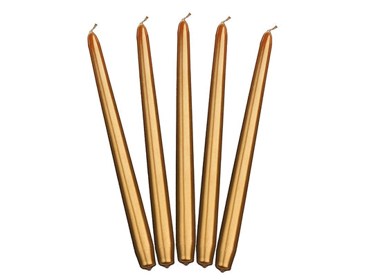 Party Deco - נרות ארוכים metallic, gold, 29cm