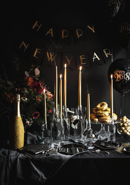 Party Deco - נרות ארוכים metallic, gold, 29cm: 1pkt/10pc. - תמונה 2