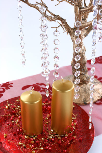 Party Deco - נר עמוד metallic, gold, 12 x 6cm: 1pkt/6pc. - תמונה 5