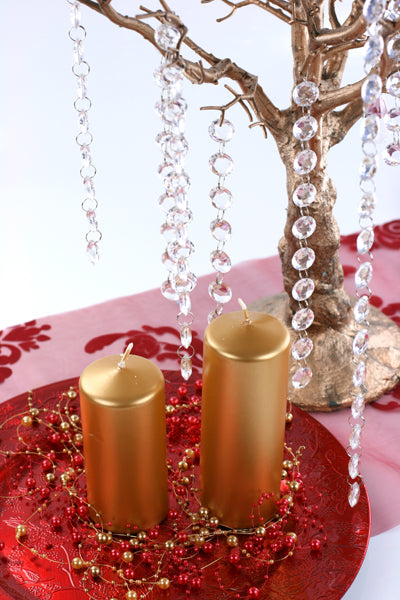 Party Deco - נר עמוד metallic, gold, 15 x 6cm: 1pkt/6pc. - תמונה 5