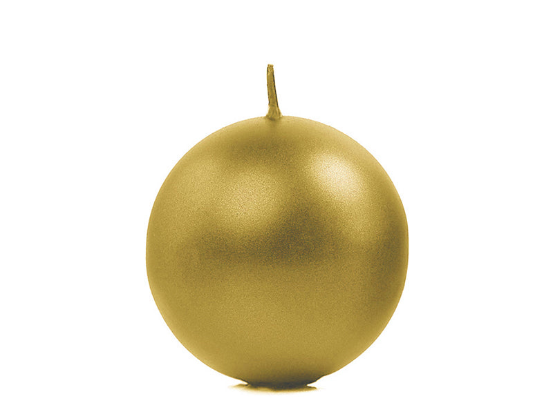 Party Deco - נר ספירה metallic, gold, 6cm
